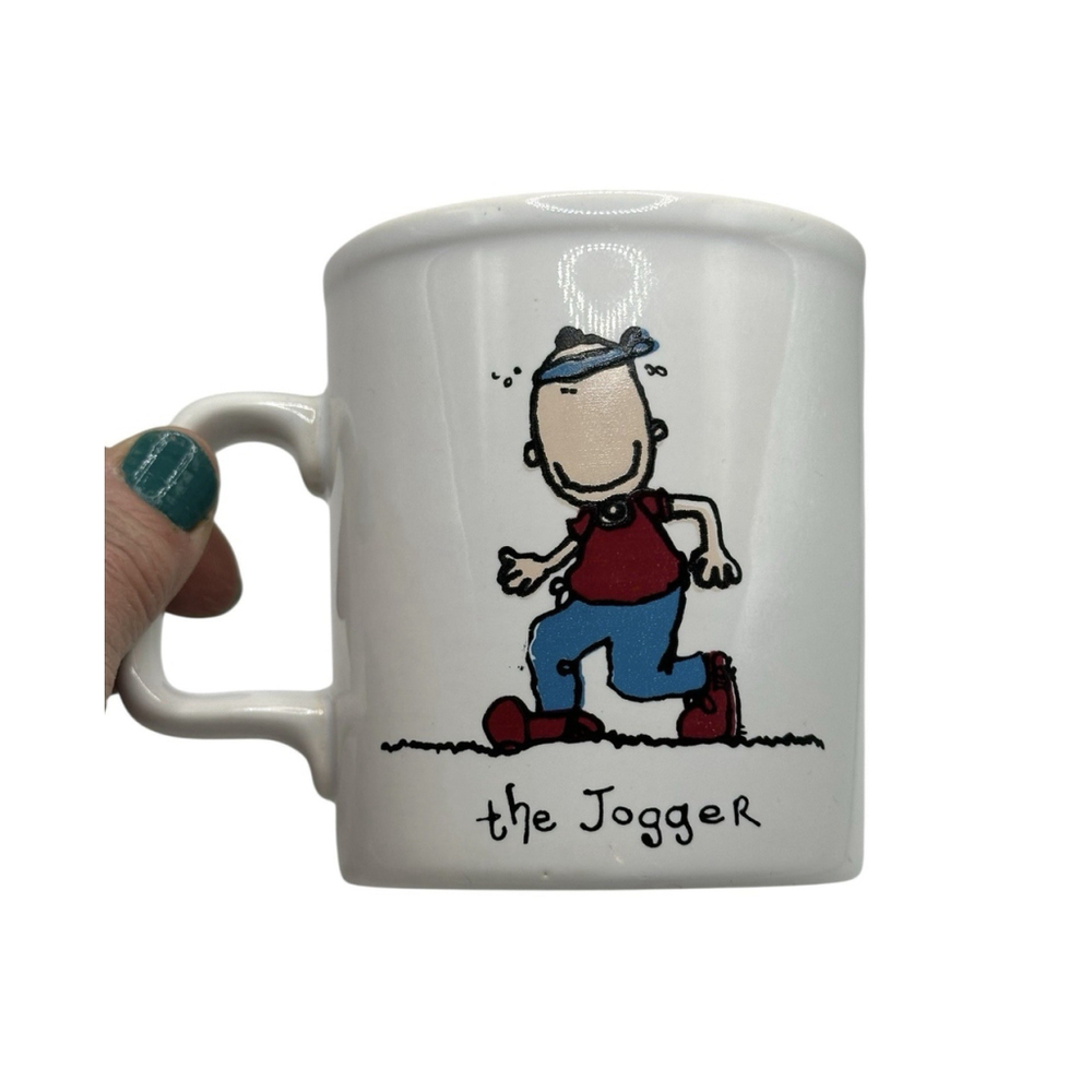 Vintage Kiln Craft Cup Mug The Jogger Staffordshire England Runner Running VTG